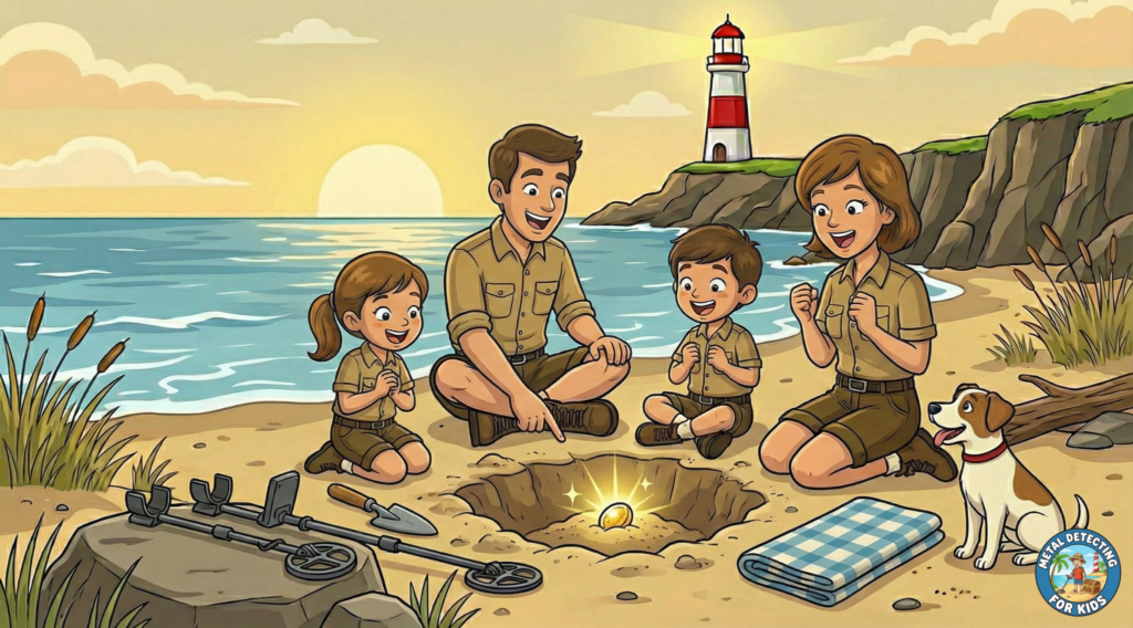 Family Find On Beach